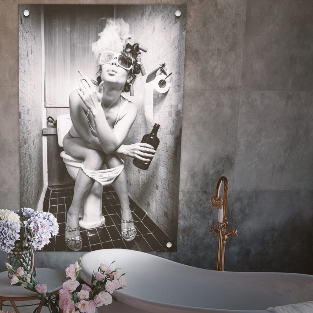 Plexiglas Poster Toilet Chic 01