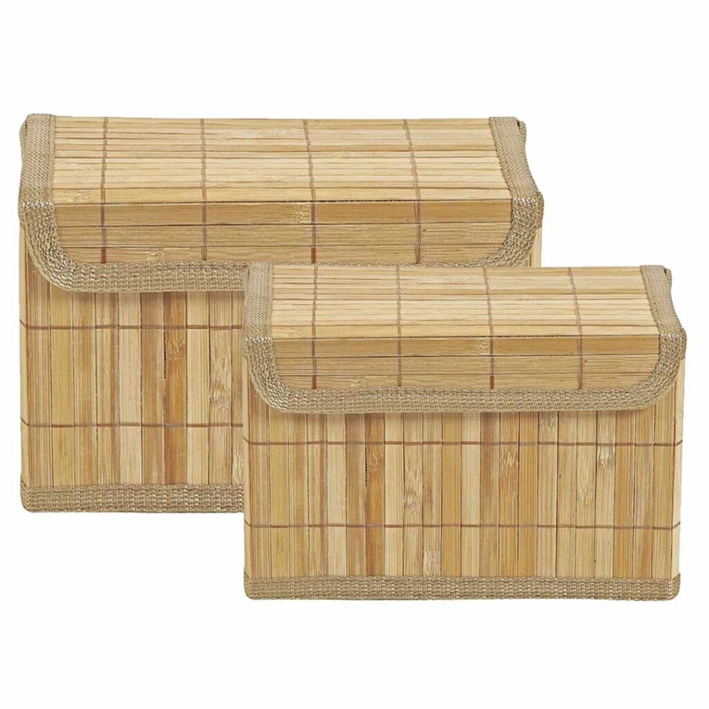 Bamboe Mandjes Set van 2 01