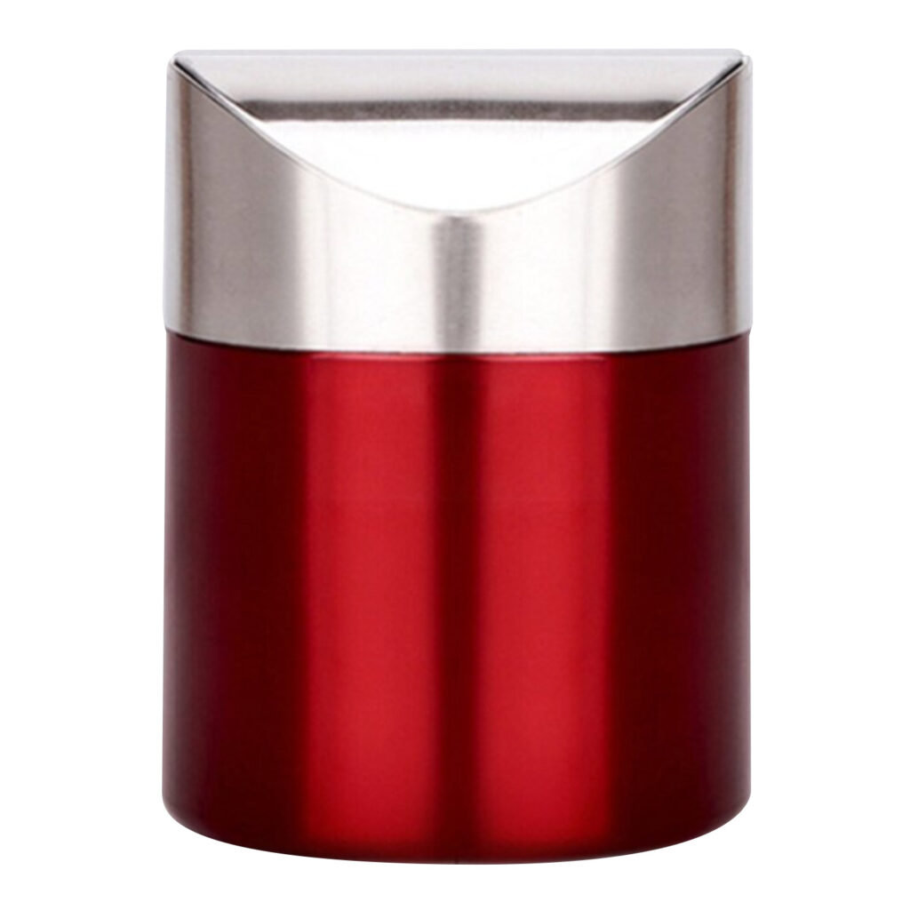 Prullenbak rvs Rood 01