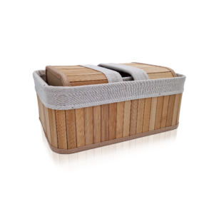 Bamboe Manden Set van 4 stuks Naturel 07