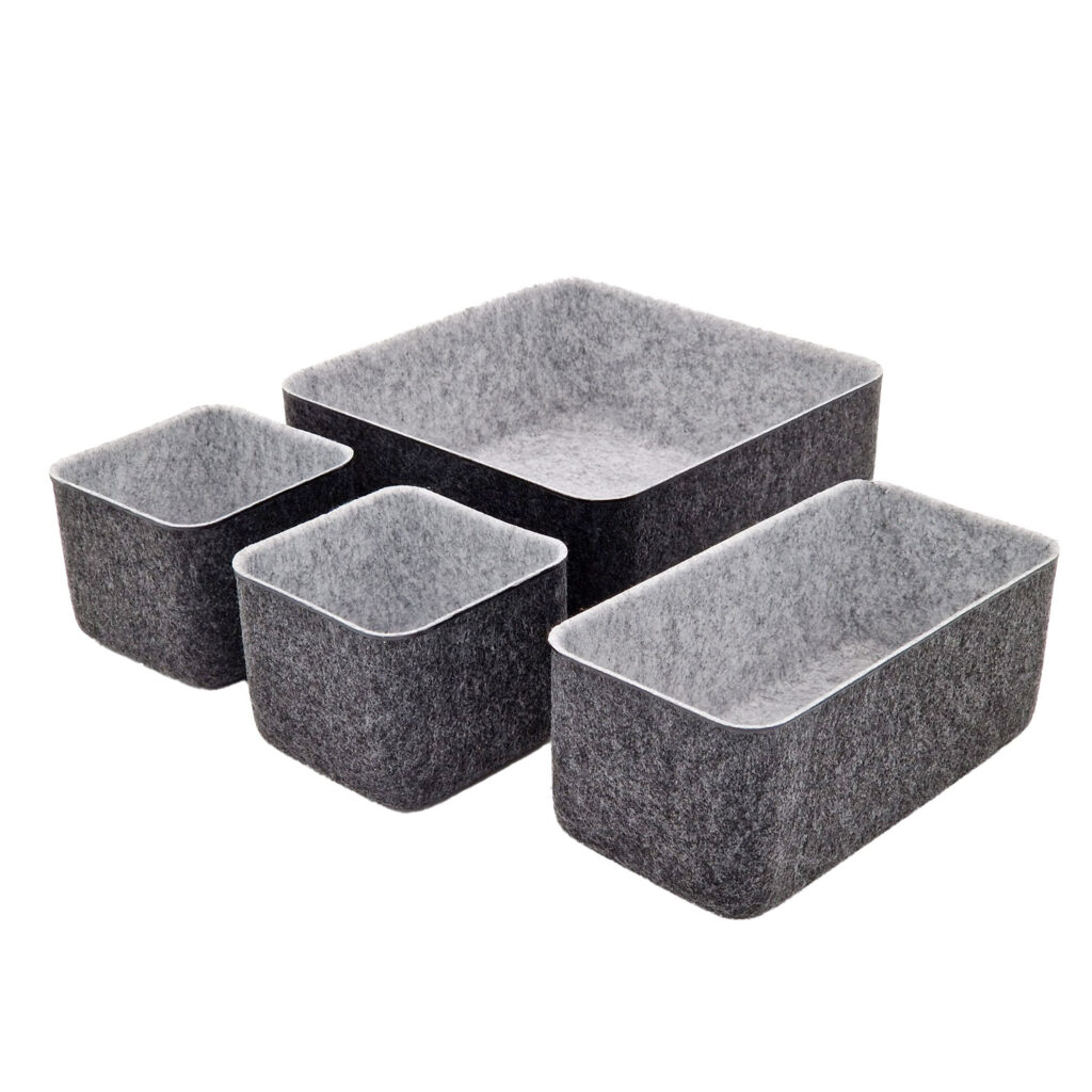 Mand Vilt Set van 4 opberger 08