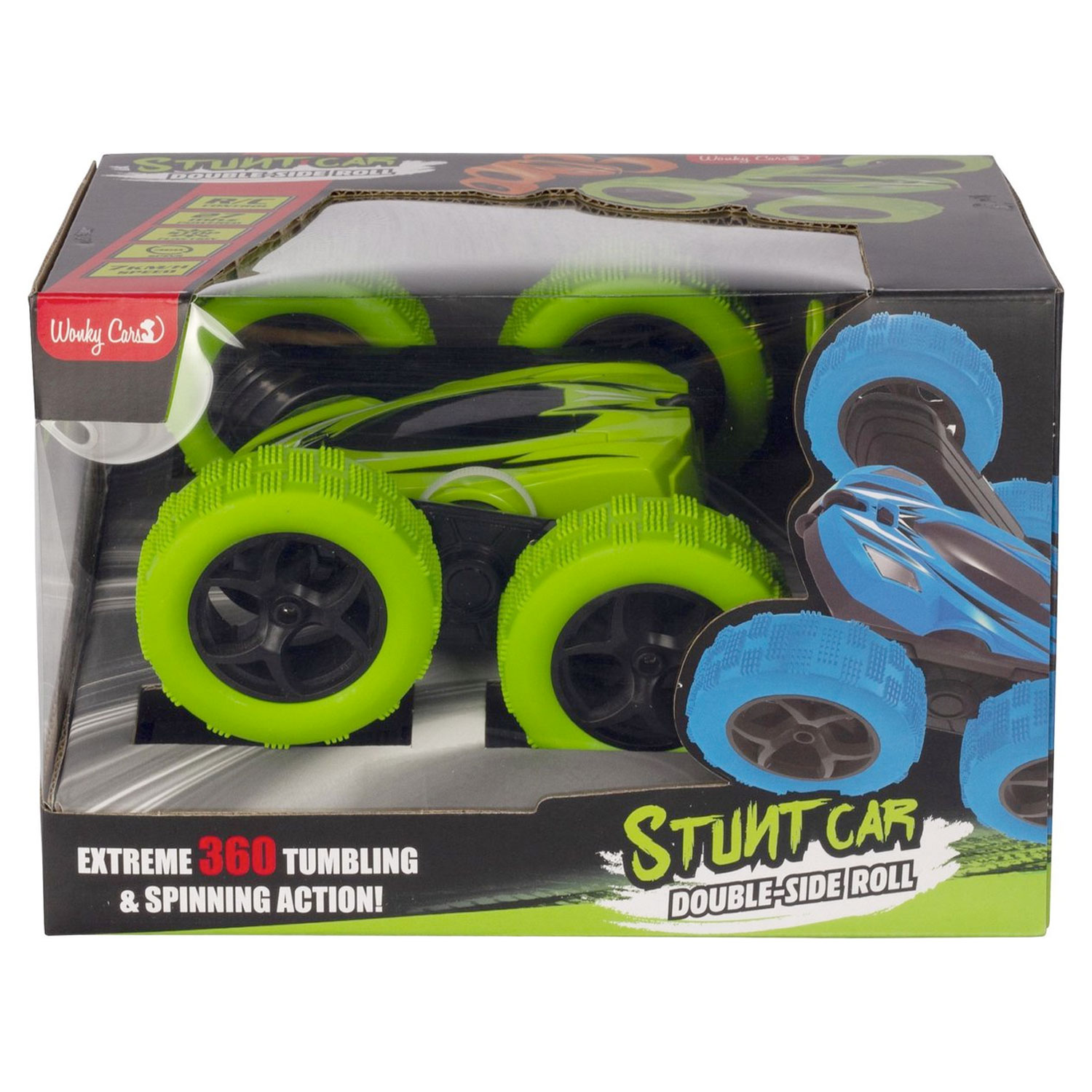 Wonky Cars Bestuurbare Auto 360 Groen 03